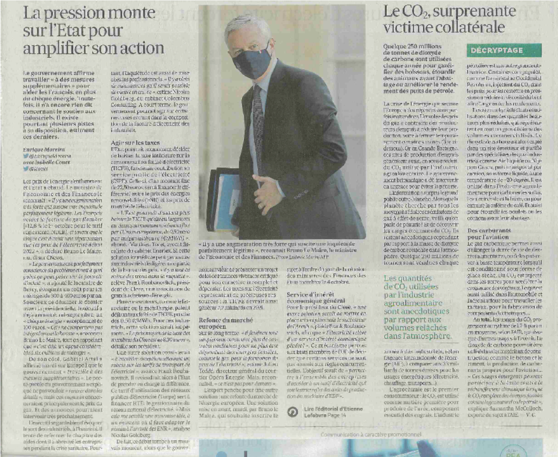 Le Cabinet Enerlex dans un article Les Echos